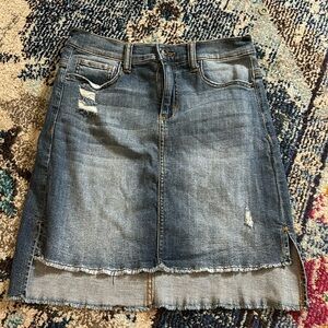 Sneak peek denim skirt